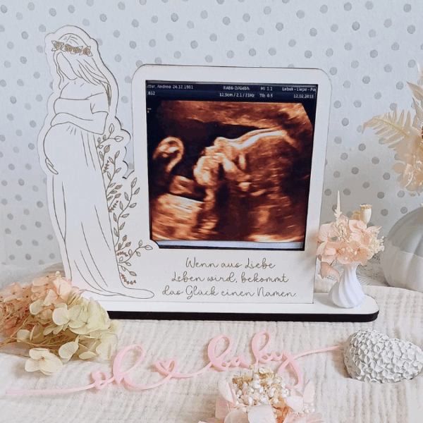 SVG Laserdatei Ständer für Ultraschallbild Schwangerschaft 3mm und 4mm Holz Muttertag Mama Familie Geburt Baby SVG Datei – Bild 11