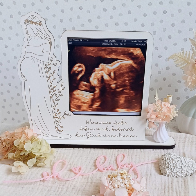 SVG Laserdatei Ständer für Ultraschallbild Schwangerschaft 3mm und 4mm Holz Muttertag Mama Familie Geburt Baby SVG Datei – Bild 11
