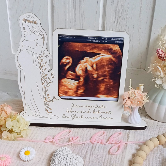 SVG Laserdatei Ständer für Ultraschallbild Schwangerschaft 3mm und 4mm Holz Muttertag Mama Familie Geburt Baby SVG Datei – Bild 12