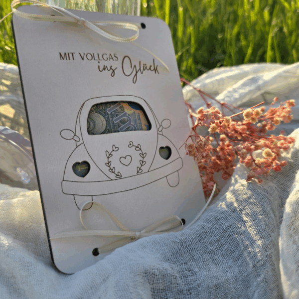 SVG Laserdatei Hochzeit Geldgeschenk Verpackung für Geld 5 Designs Gutscheinkarten SVG-Datei – Bild 7