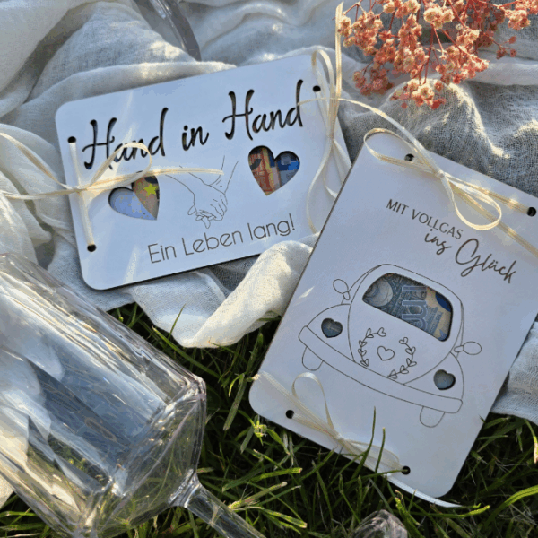 SVG Laserdatei Hochzeit Geldgeschenk Verpackung für Geld 5 Designs Gutscheinkarten SVG-Datei – Bild 9