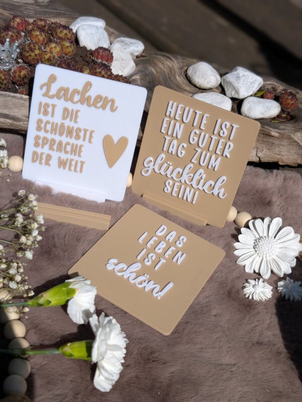 STL 3D Druck Datei Statement Aufsteller positive quotes Sprüche Karten Einschieber mit 3 verschiedenen Ständern 3D-Datei