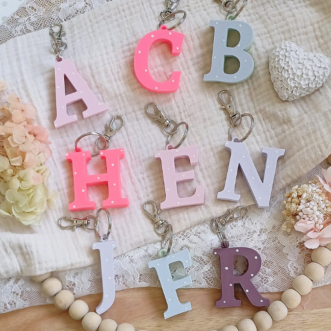 STL 3D Druck Datei für Bambu Studio Schlüsselanhänger A-Z Alphabet Namen Freundschaft 3D-Druck Datei