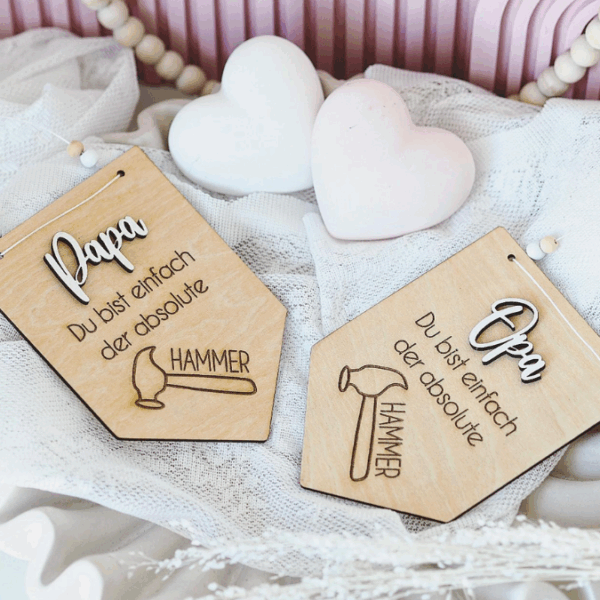 SVG Datei Wimpel Werkzeug Männer Geschenkidee für Papa Vatertag Opa Mann SVG Laserdatei Laserfile Lasercut Männergeschenk Mann Vater – Bild 6