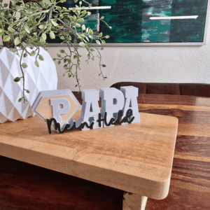 STL 3D Druck Datei 2er Set Vatertag Papa Superheld Held Schriftzug 3D-Datei