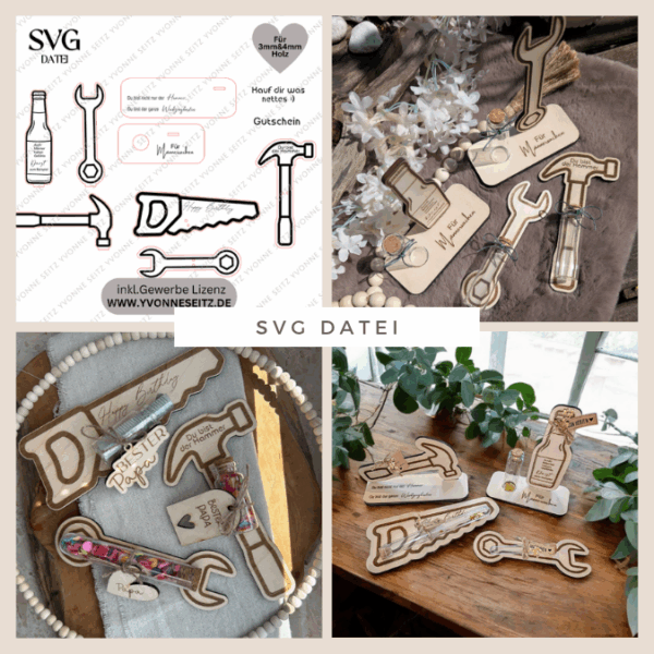 3mm und 4mm SVG Männersachen Geschenkidee für Männer Geschenk Vatertag Opa Mann SVG Laserdatei Laserfile Lasercut Männergeschenk Mann Vater
