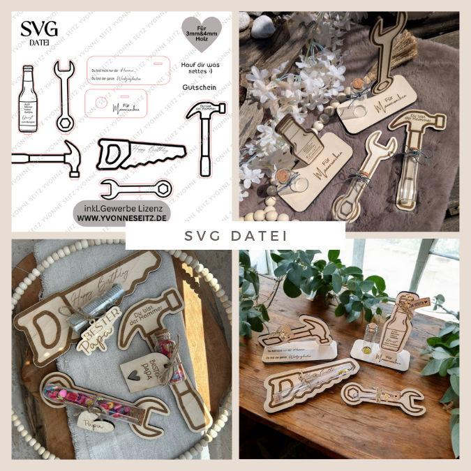 3mm und 4mm SVG Männersachen Geschenkidee für Männer Geschenk Vatertag Opa Mann SVG Laserdatei Laserfile Lasercut Männergeschenk Mann Vater