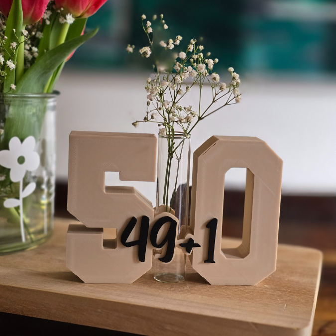3D Druck Datei STL 16 18 20 30 40 50 60 70 80 happy birthday Geburtstag Geburtstagszahlen für Reagenzglas Geldgeschenk Blumen 3D-Druck Datei – Bild 24