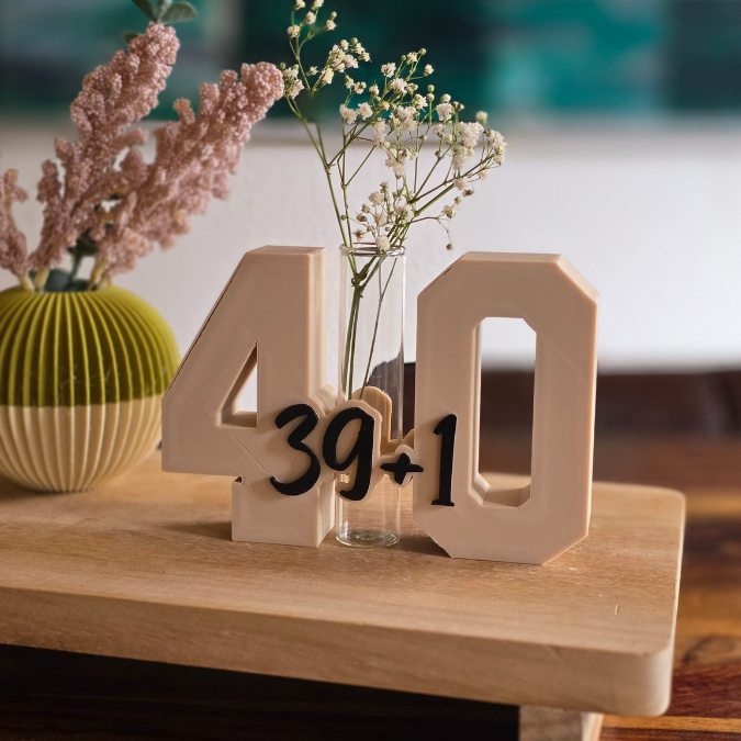 3D Druck Datei STL 16 18 20 30 40 50 60 70 80 happy birthday Geburtstag Geburtstagszahlen für Reagenzglas Geldgeschenk Blumen 3D-Druck Datei – Bild 19