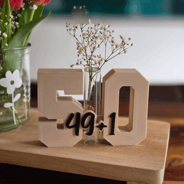 STL 3D Druck Datei Geburtstag Geburtstagszahlen für Reagenzglas Geldgeschenk Blumen 16 18 20 30 40 50 60 70 80 happy birthday 3D-Druck Datei – Bild 23