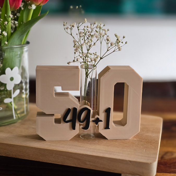 3D Druck Datei STL 16 18 20 30 40 50 60 70 80 happy birthday Geburtstag Geburtstagszahlen für Reagenzglas Geldgeschenk Blumen 3D-Druck Datei – Bild 23