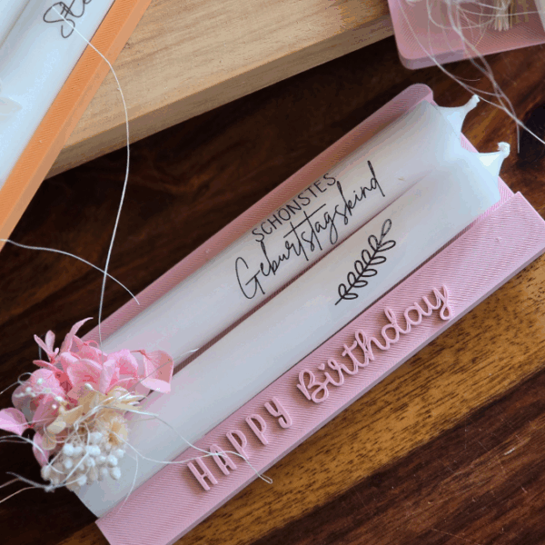 STL 3D Druck Datei Kerzenhalter Kerzenset 3er Kerzenverpackung Geburtstag 3D-Druck Datei – Bild 4