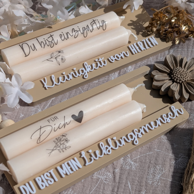 STL 3D Druck Datei Kerzenhalter Kerzenset 2er Kleinigkeit von Herzen & Du bist mein Lieblingsmensch Kerzenverpackung 3D-Druck Datei – Bild 9
