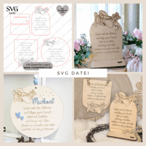 SVG Laserdatei Holzscheibe Wimpel und Aufsteller Motivation für Kinder Kinderzimmerdeko 3mm und 4mm Holz  SVG Datei Träume Affirmation Kids