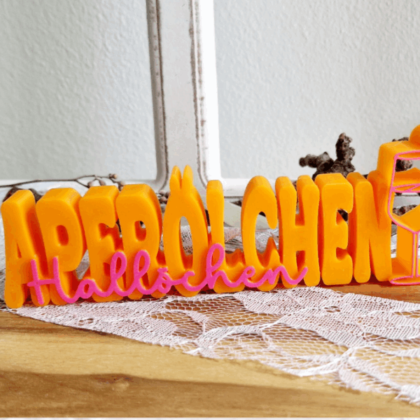 STL 3D Druck Datei Aufsteller Schriftzug Statement "Hallöchen Aperölchen"  Sommer Cocktails Drinks 3D-Druck Datei – Bild 5
