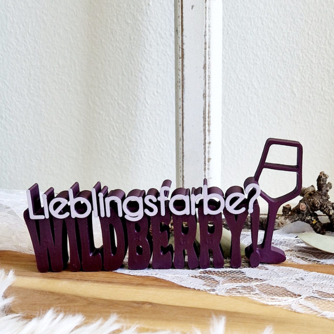 STL 3D Druck Datei Aufsteller Schriftzug Statement "Lieblingsfarbe Wildberry" Sommer Cocktails Drinks 3D-Druck Datei – Bild 4