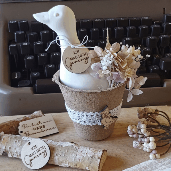 Geburtstag GANS viel Glück Gänse SVG Laser Datei Gravur Freundin Freundinnen Freundschaft Laserdatei Plotterdatei – Bild 4