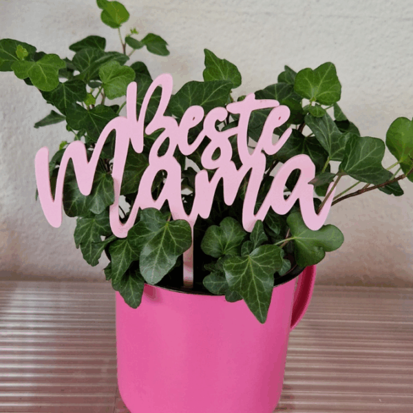 STL 3D Druck Datei Caketopper Pflanzenstecker Kuchenstecker Mama Beste Mama Muttertag 3D-Druck Datei – Bild 8