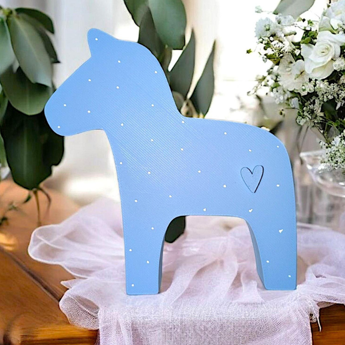 STL 3D-Druck Datei 10er Set Dala Pferd Dalas verschiedene Größen 3D Geschenkidee inkl Blankos – Bild 3