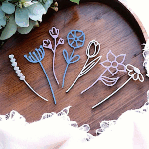 STL 3D Druck Datei Blumen Flowers Blumenliebe 8 einzelne Blümchen 3D-Druck Datei