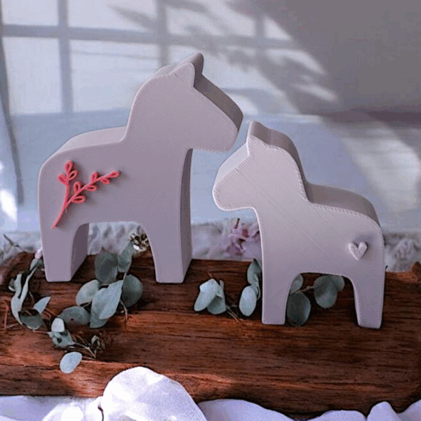 STL 3D-Druck Datei 10er Set Dala Pferd Dalas verschiedene Größen 3D Geschenkidee inkl Blankos – Bild 5