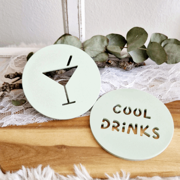 STL 3D-Druck Datei Sommer 6er Set Untersetzer für Gläser 3D Geschenkidee 3D-Datei Sommer Sonne Gute Laune cool drinks – Bild 8