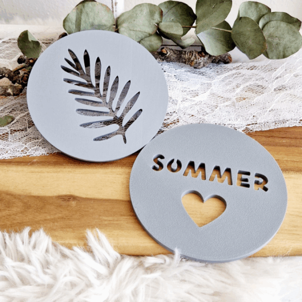 STL 3D-Druck Datei Sommer 6er Set Untersetzer für Gläser 3D Geschenkidee 3D-Datei Sommer Sonne Gute Laune cool drinks – Bild 7