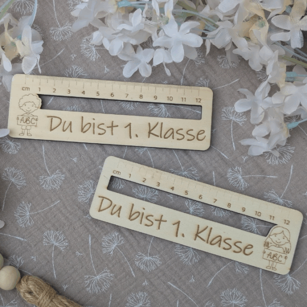 SVG Laserdatei Schulkind Einschulung Lesehilfe Lineal 10er Set personalisierbar Gescheinkidee Junge Mädchen SVG Datei – Bild 13