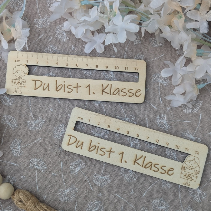 SVG Laserdatei Schulkind Einschulung Lesehilfe Lineal 10er Set personalisierbar Gescheinkidee Junge Mädchen SVG Datei – Bild 13