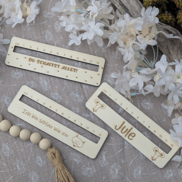 SVG Laserdatei Schulkind Einschulung Lesehilfe Lineal 10er Set personalisierbar Gescheinkidee Junge Mädchen SVG Datei – Bild 14