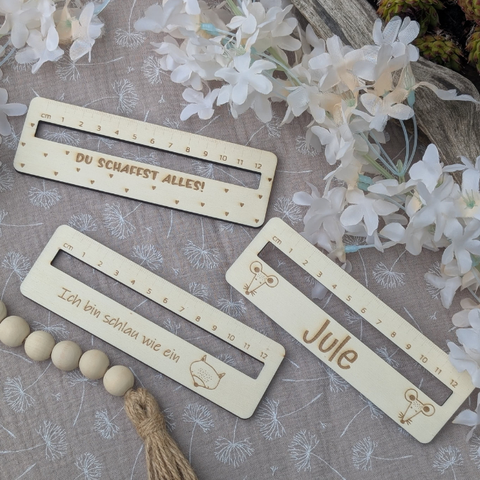 SVG Laserdatei Schulkind Einschulung Lesehilfe Lineal 10er Set personalisierbar Gescheinkidee Junge Mädchen SVG Datei – Bild 14