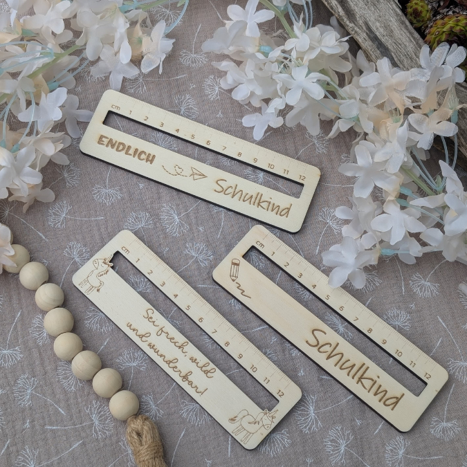 SVG Laserdatei Schulkind Einschulung Lesehilfe Lineal 10er Set personalisierbar Gescheinkidee Junge Mädchen SVG Datei – Bild 16