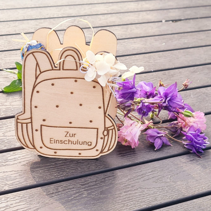 SVG Laserdatei Schulkind Einschulung Rucksack Schulranzen zum befüllen Gescheinkidee Junge Mädchen 3mm und 4mm SVG Datei – Bild 23