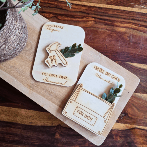SVG Datei Karten für Gutscheine oder Geld Werkzeug Männer Geschenkidee für Papa Vatertag Opa Mann SVG Laserdatei Laserfile Lasercut Männergeschenk Mann Vater – Bild 6