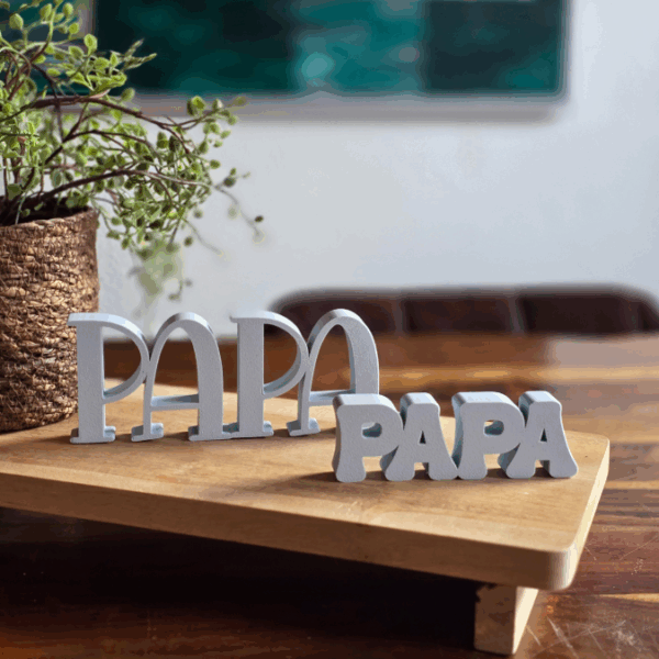 STL 3D Druck Datei 3er Set Vatertag Papa Schriftzug 3D-Datei – Bild 3