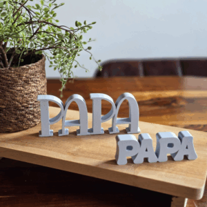STL 3D Druck Datei 3er Set Vatertag Papa Schriftzug 3D-Datei