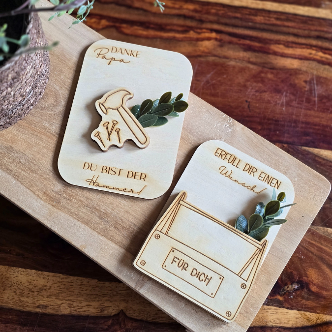 SVG Datei Karten für Gutscheine oder Geld Werkzeug Männer Geschenkidee für Papa Vatertag Opa Mann SVG Laserdatei Laserfile Lasercut Männergeschenk Mann Vater – Bild 15