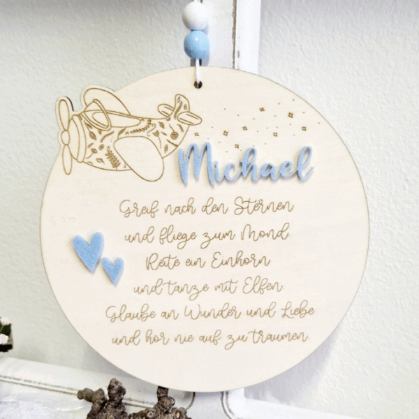 SVG Laserdatei Holzscheibe Wimpel und Aufsteller Motivation für Kinder Kinderzimmerdeko 3mm und 4mm Holz  SVG Datei Träume Affirmation Kids – Bild 6