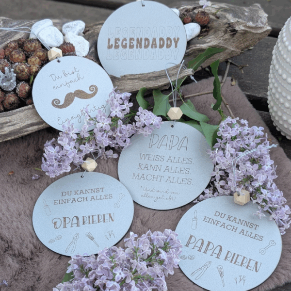 SVG Datei Holzscheiben Opa Papa Werkzeug Männer Geschenkidee für Vatertag Legendaddy Einzigbartig Paparieren Laserdatei Männergeschenk Vater – Bild 7