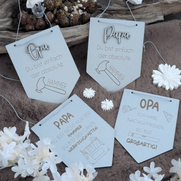 SVG Datei Wimpel Werkzeug Männer Geschenkidee für Papa Vatertag Opa Mann SVG Laserdatei Laserfile Lasercut Männergeschenk Mann Vater – Bild 7