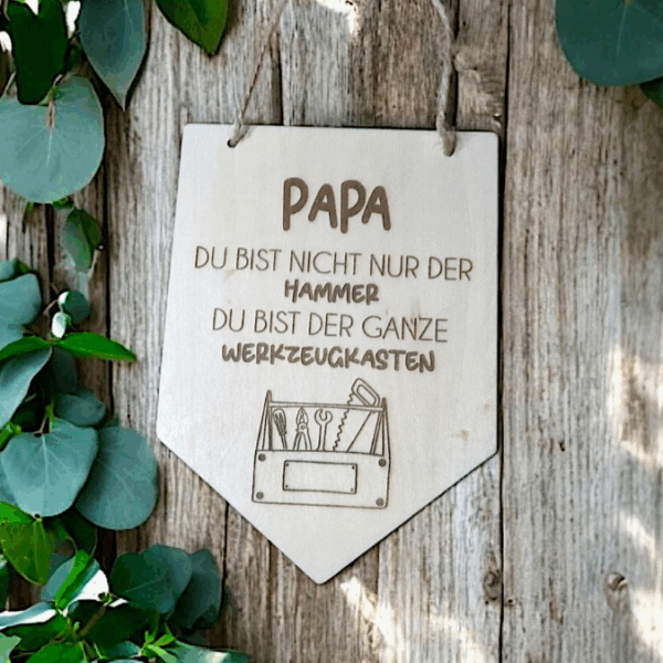 SVG Datei Wimpel Werkzeug Männer Geschenkidee für Papa Vatertag Opa Mann SVG Laserdatei Laserfile Lasercut Männergeschenk Mann Vater – Bild 4