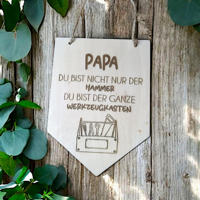 SVG Datei Wimpel Werkzeug Männer Geschenkidee für Papa Vatertag Opa Mann SVG Laserdatei Laserfile Lasercut Männergeschenk Mann Vater – Bild 4