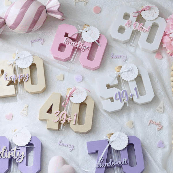 STL 3D Druck Datei Geburtstag Geburtstagszahlen für Reagenzglas Geldgeschenk Blumen 16 18 20 30 40 50 60 70 80 happy birthday 3D-Druck Datei – Bild 20