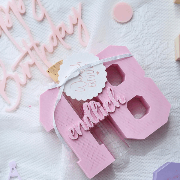 STL 3D Druck Datei Geburtstag Geburtstagszahlen für Reagenzglas Geldgeschenk Blumen 16 18 20 30 40 50 60 70 80 happy birthday 3D-Druck Datei – Bild 5