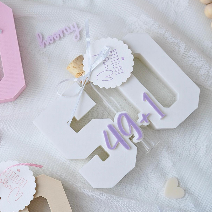 3D Druck Datei STL 16 18 20 30 40 50 60 70 80 happy birthday Geburtstag Geburtstagszahlen für Reagenzglas Geldgeschenk Blumen 3D-Druck Datei – Bild 9