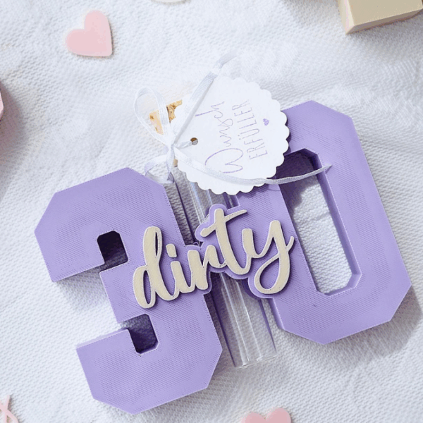 STL 3D Druck Datei Geburtstag Geburtstagszahlen für Reagenzglas Geldgeschenk Blumen 16 18 20 30 40 50 60 70 80 happy birthday 3D-Druck Datei – Bild 7