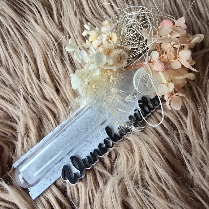 STL 3D Druck Datei 3er Halter für Reagenzgläser, Gutscheine oder Geld Geschenkverpackung Wunscherfüller Geburtstag 3D-Druck Datei – Bild 7