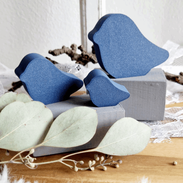 STL 3D Druck Datei Vögel Vogel 3er Set Geschenkidee Deko 3D-Druck Datei – Bild 3