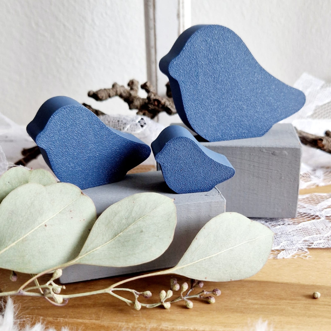 STL 3D Druck Datei Vögel Vogel 3er Set Geschenkidee Deko 3D-Druck Datei – Bild 3