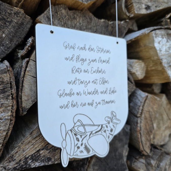 SVG Laserdatei Holzscheibe Wimpel und Aufsteller Motivation für Kinder Kinderzimmerdeko 3mm und 4mm Holz SVG Datei Träume Affirmation Kids – Bild 5